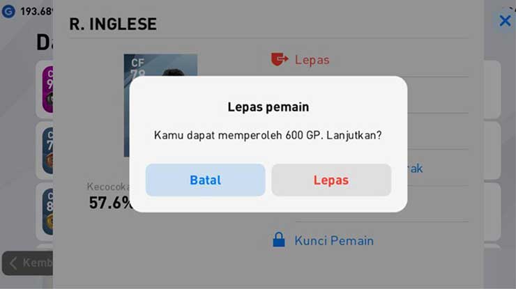 Cara Menjual Pemain Carry Over PES Mobile 2020