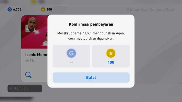 Fungsi Koin MyClub di PES Mobile 2020