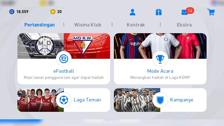 Tap ikon Keranjang