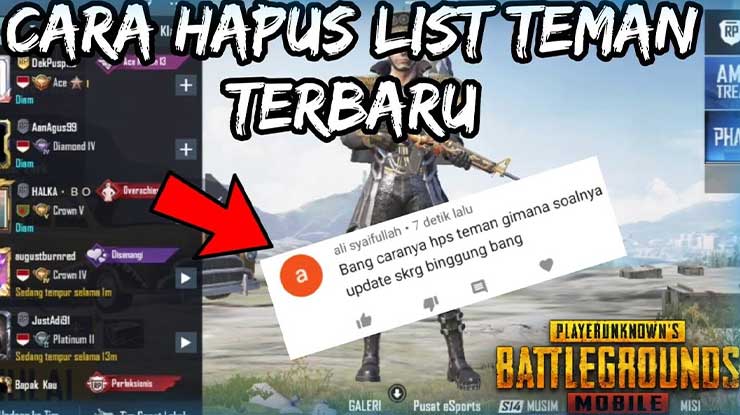 Cara Hapus Pertemanan PUBG New Era Permanen