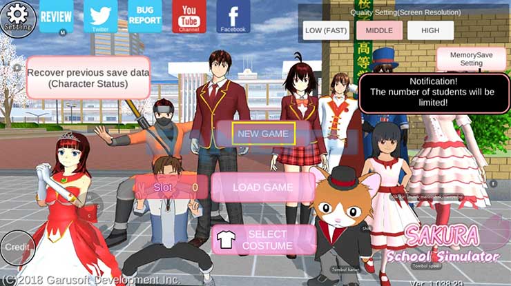 Jalankan Sakura School Simulator