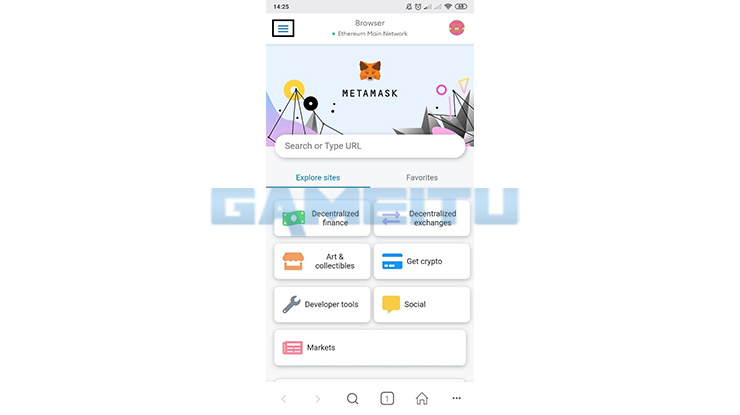 Buka Aplikasi Meta Mask