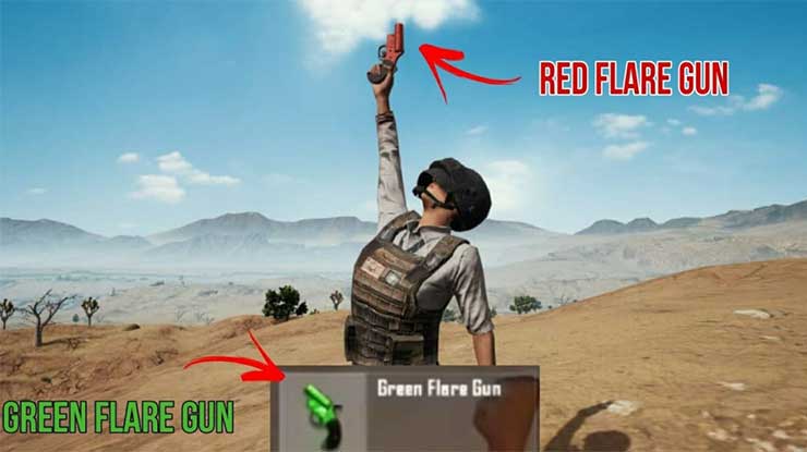 Perbedaan Red Flare Gun dan Green Flare Gun di PUBG New State