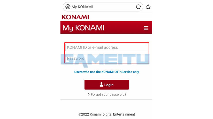 Login ID Konami