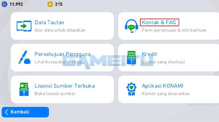 Pilih Kontak FAQ