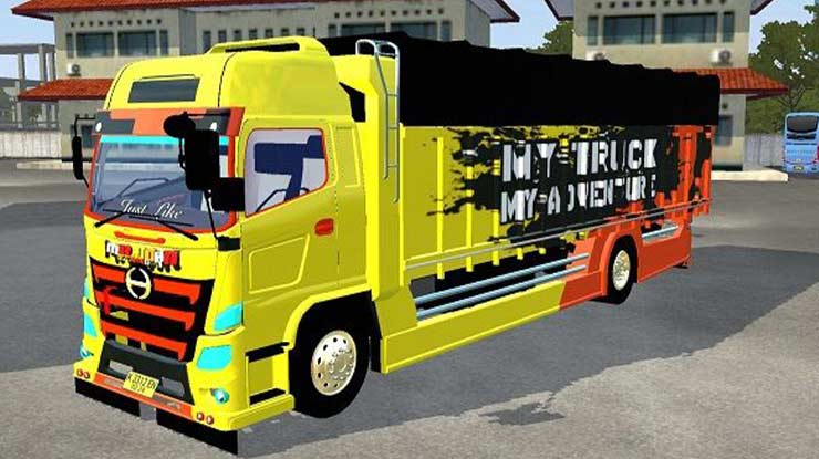 Download mod bussid truck hino 500 muatan berat