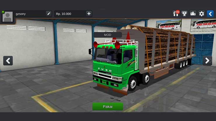 1. Truck Fuso Muatan Kayu Full Anim Terbaru