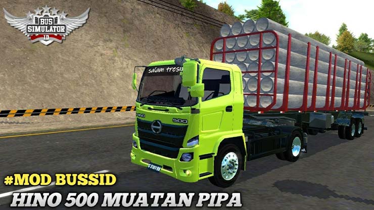 2. Download Mod Bussid Truck Hino 500 Muatan Pipa