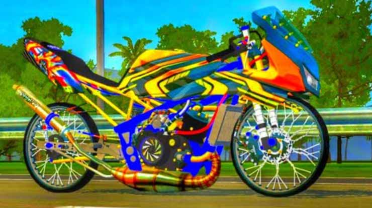 5. Mod Bussid Motor Drag Ninja RR Full Modif