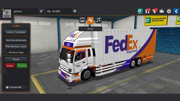 7. Truck Fuso Box FedEx Full Anim
