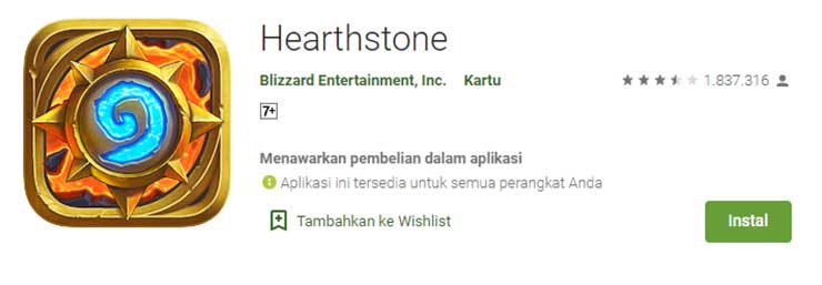 Game Kartu Online Hearthstone