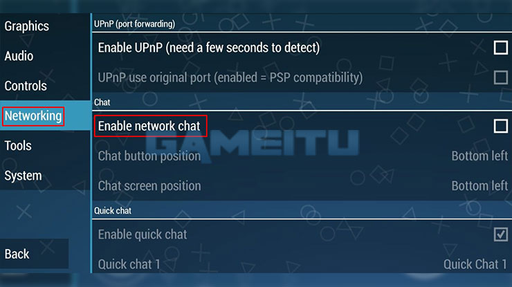 Matikan Fitur Enable Network Chat
