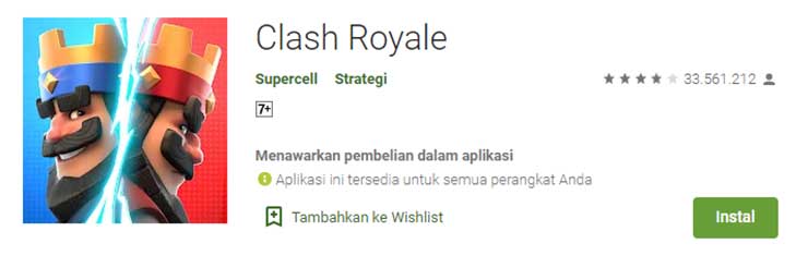 Permainan Kartu Clash Royale