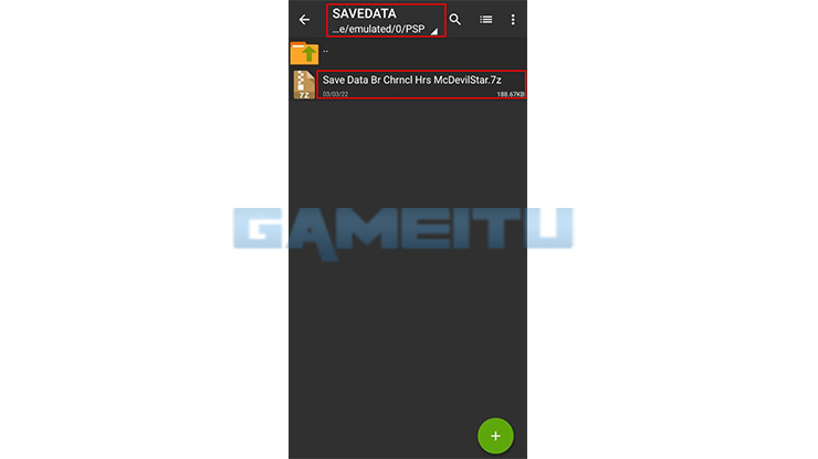 Pindahkan File ke Folder PSP SaveData 2