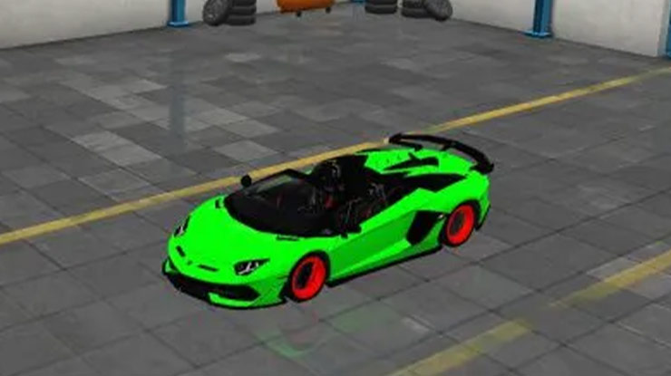1. Mod Bussid Lamborghini Aventador Super Car