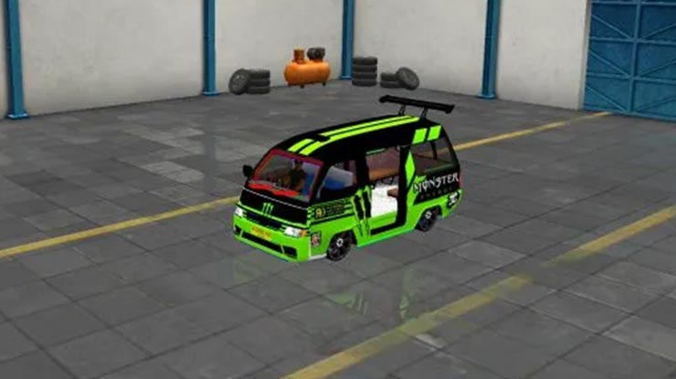 7. Mod Bussid Angkot Carry Racing Monster Energy