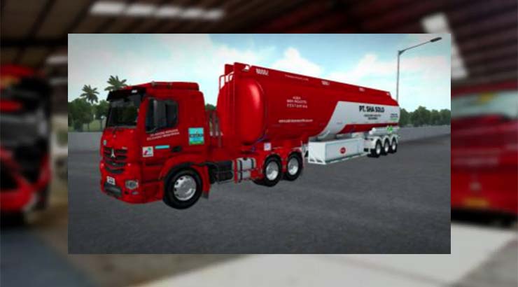 Truk Mercy Arocs Trailer Tangki Pertamina