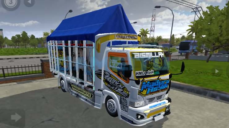 4. Download Mod Bussid Truck Canter Madura Asyik Hitam Putih