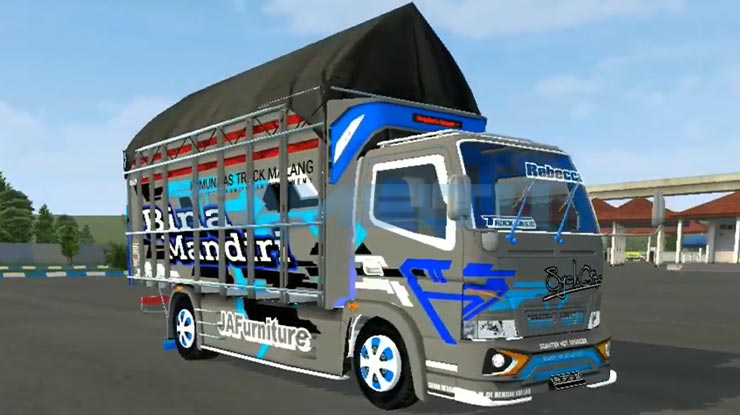 Download Mod Bussid Truck Syahqira Full Strobo Bemper M18