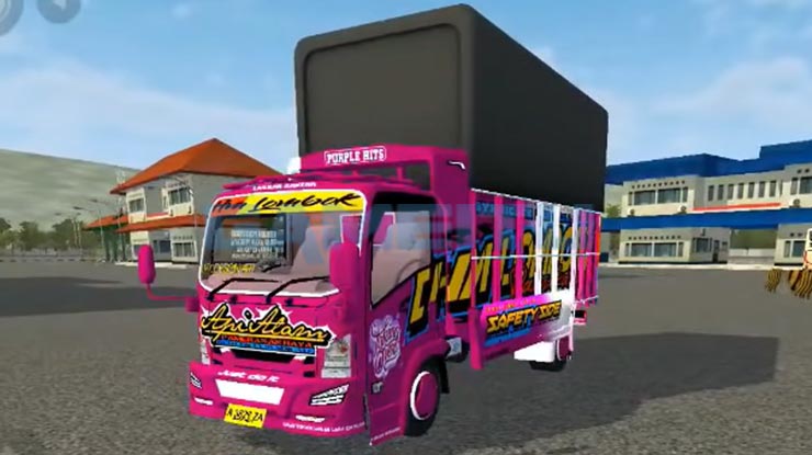 2. Mod Bussid Truck Api Alam Pink