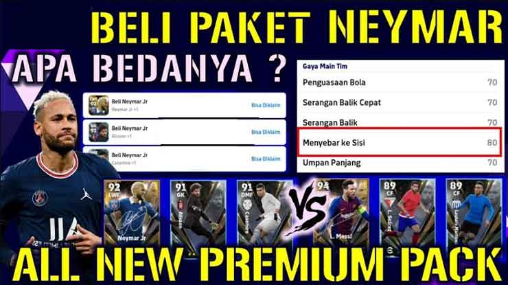 Cara Beli Paket Neymar Jr di eFootball Mobile Harga Keuntungan