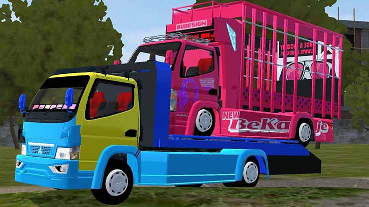 Download Mod Bussid Truck Canter HDL Towing