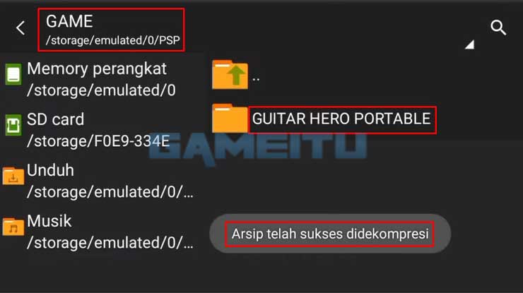 Guitar Hero PPSSPP Berhasil di Ekstrak
