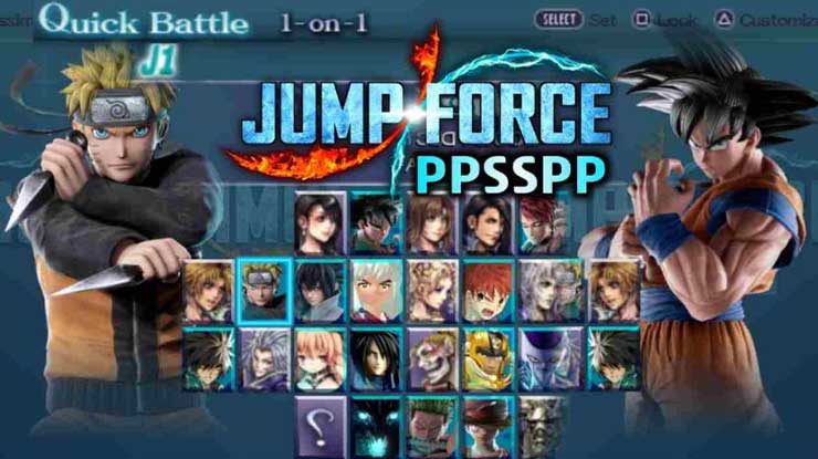 Jump Force PPSSPP Android Ukuran Kecil ZIP File Cara Pasang