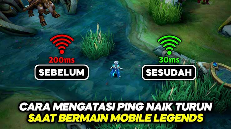 Ping Mobile Legend Naik Turun
