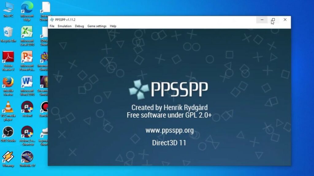 Buka Emulator PPSSPP di PC