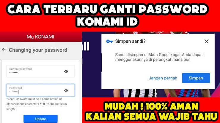 Cara Ganti Password Konami ID eFootball Mobile Demi Keamanan Akun