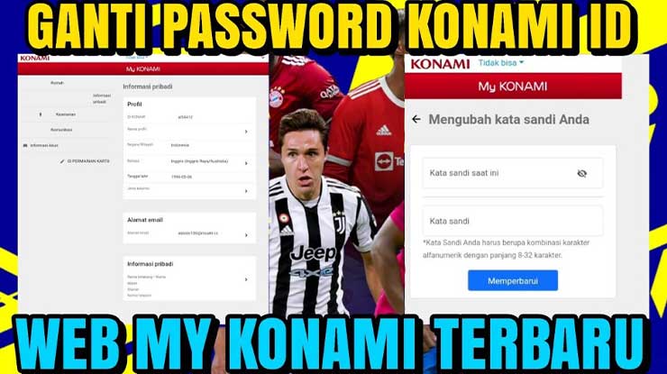 Cara Ganti Password Konami ID eFootball Mobile