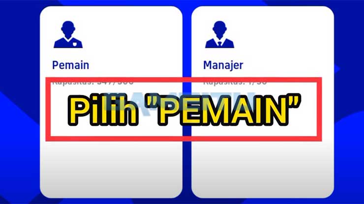 Klik Menu Pemain