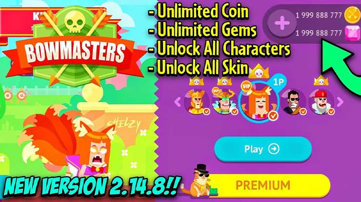 Bowmaster Mod Apk Unlock All Characters Free Shopping