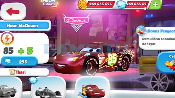 Features of Cars Fast as Lightning Mod Apk