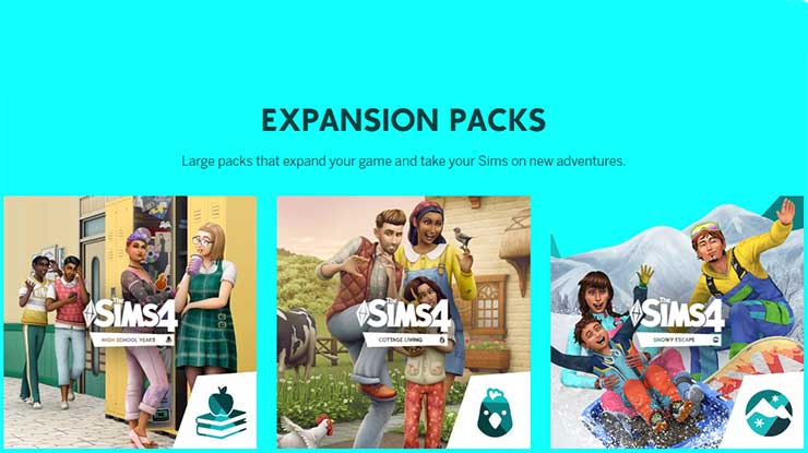 The Sims 4 Expansion Pack List