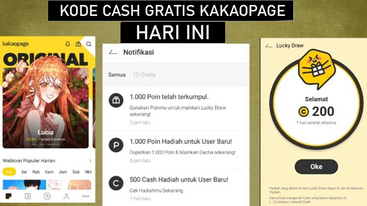 Kode Cash Gratis Kakaopage Hari Ini