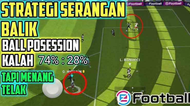 Cara Counter Attack di eFootball PES Mobile Auto Menang