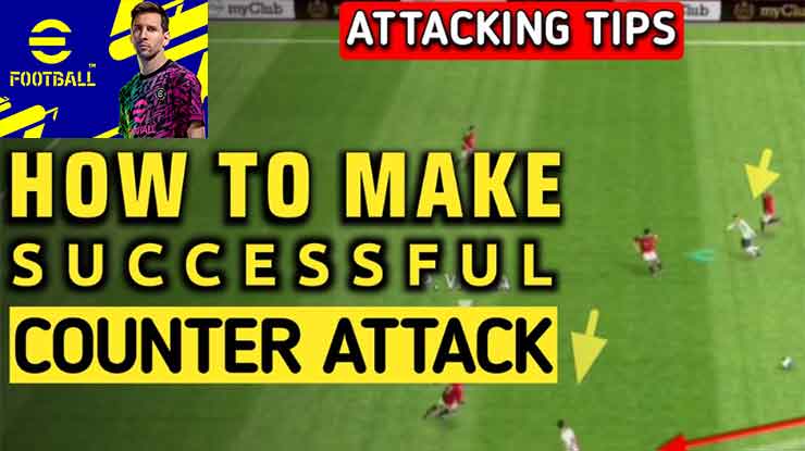 Cara Counter Attack di eFootball PES Mobile