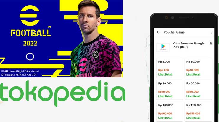 Cara Top Up eFootball PES Mobile di Tokopedia Cara Redeem