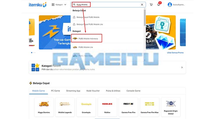 Pilih Kategori PUBG Mobile