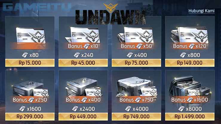 Cara Top Up Garena Undawn