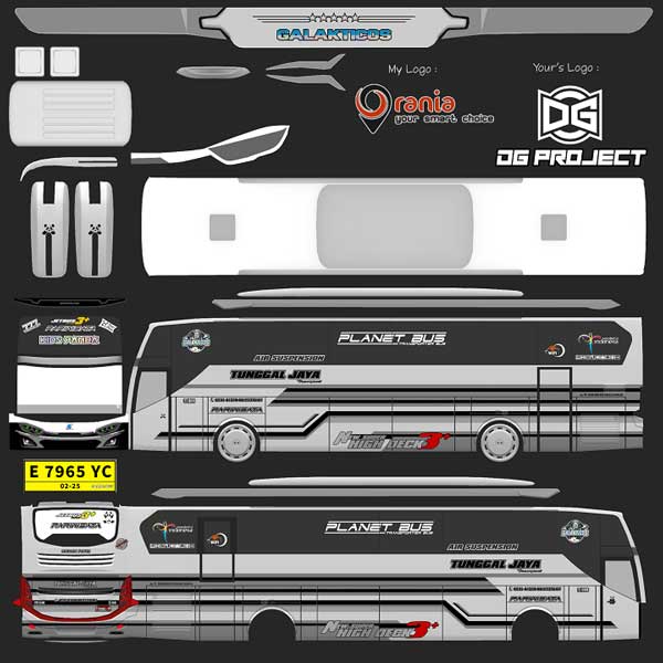 2. Livery Kids Panda Hitam Putih