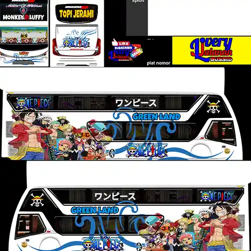 Livery Bimasena SDD Anime One Piece Putih