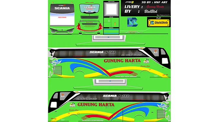 Livery Bussid SHD Gunung Harta Facelift JB3