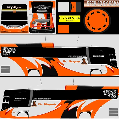 Livery PO Haryanto Power of Moslem Orange