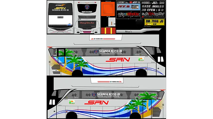 Livery Sadewa SAN AKAP Sumatera SHD