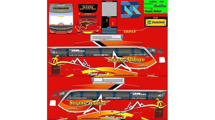 Livery Sadewa Sugeng Rahayu Merah New SHD+