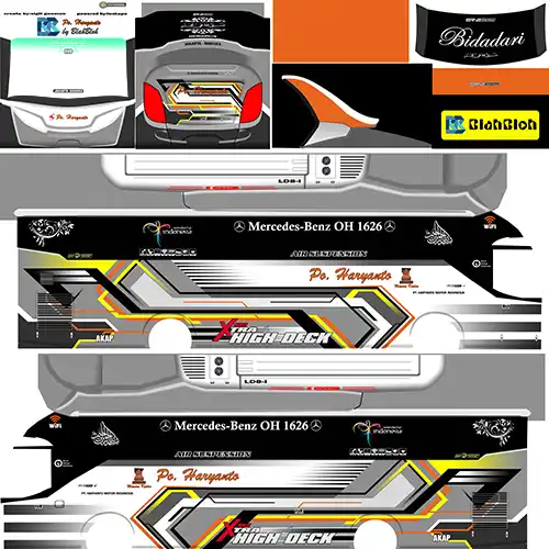 Livery XHD PO Haryanto Versi Arjuna Abu